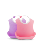 TWISTSHAKE Bavoir enfant réceptacle 4 m+ pastel Rose/Violet lot de 2