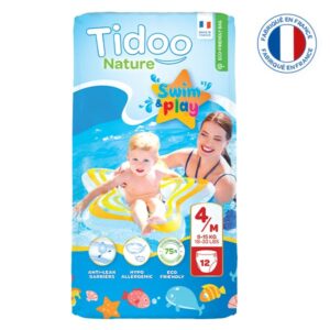 Tidoo 12 Culottes de Bain Taille 4 8-15kg Hypoallergéniques