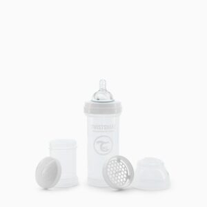 TWISTSHAKE Biberon anti-colique 180 ml 0 mois+/ BLANC