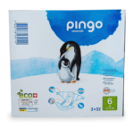 Pingo Couches Écologiques Taille 6 Jumbo - (15-30Kg) boîte de 2x32 Unités