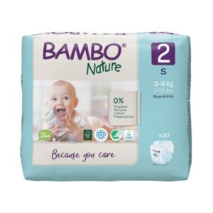 BAMBO NATURE couche bebe taille 2; 3-6KG 30 Unités