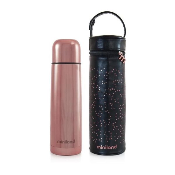 Miniland Thermos Deluxe Rose 500 ML Avec Pochette Isotherme