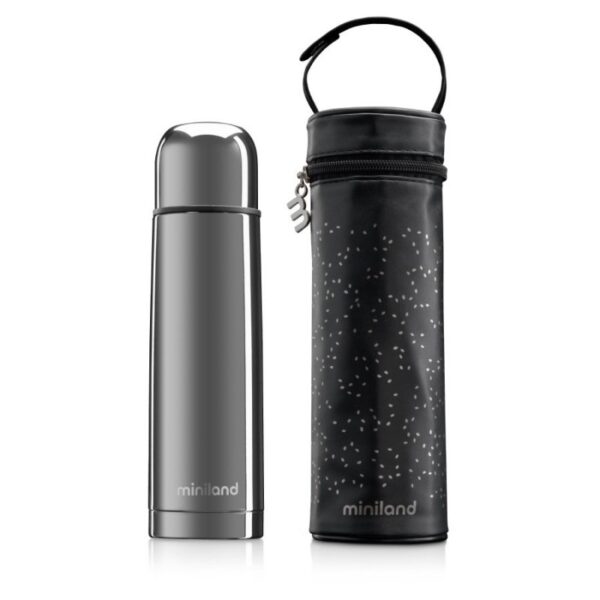 Miniland Thermos Deluxe Silver 500 ML Avec Pochette Isotherme