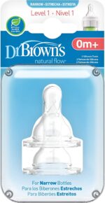 Dr. Brown's Options – Tétine à Bouche Étroite, Transparent, +0 mois