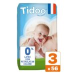 TIDOO 56 couches t3 4-9kg hypoallergéniques nature