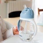 BEABA Tasse enfant paille 8 m+ tritane 300 ml bleu