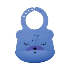 Tiny Twinkle Bavoir en silicone Ours Indigo 4+