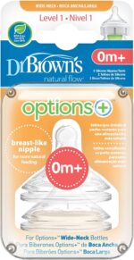 Dr. Brown's Options + Tétine en silicone bouche large Niveau 1 0 mois