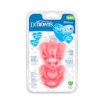 DR.BROWN'S Sucette En Silicone Une Pièce HappyPaci - 0m+, Rose, Paquet De 2