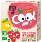 COOL FRUITS POMME FRAMBOISE Pack de 4 gourdes de 90g