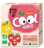 COOL FRUITS POMME FRAMBOISE Pack de 4 gourdes de 90g