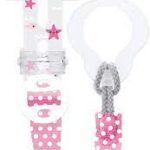 MAM Clip It, chaîne de sucette pour bébé compatible avec toutes les sucettes MAM, essentiels pour nouveau-nés, rose (sucettes non incluses)