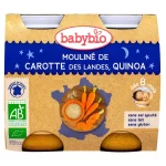 BABYBIO Petit pot bonne nuit carotte &amp; quinoa 2x200g