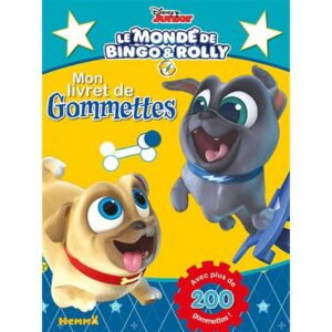 Livre disney Le monde de Bingo & Rolly Mon livret de gommettes +3ans