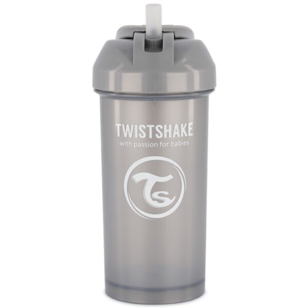 Twistshake Straw Cup 12+m Pearl Grey 360 ml