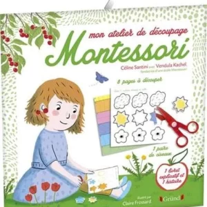 MON ATELIER DE DÉCOUPAGE MONTESSORI – POCHETTE JEUX AVEC DES CISEAUX, 8 FEUILLES ET 1 LIVRET