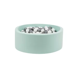 LARISA & PUMPKIN MINT BALL PIT - SILVER/WHITE BALLS