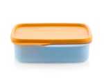 Tupperware Eco+ Boîte divisée 550ml avec compartiments Carrée Orange/Bleu