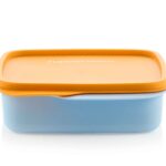 Tupperware Eco+ Boîte divisée 550ml avec compartiments Carrée Orange/Bleu